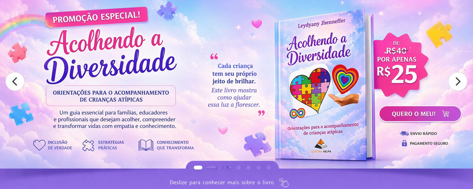 Capa promocional do livro Acolhendo a Diversidade
